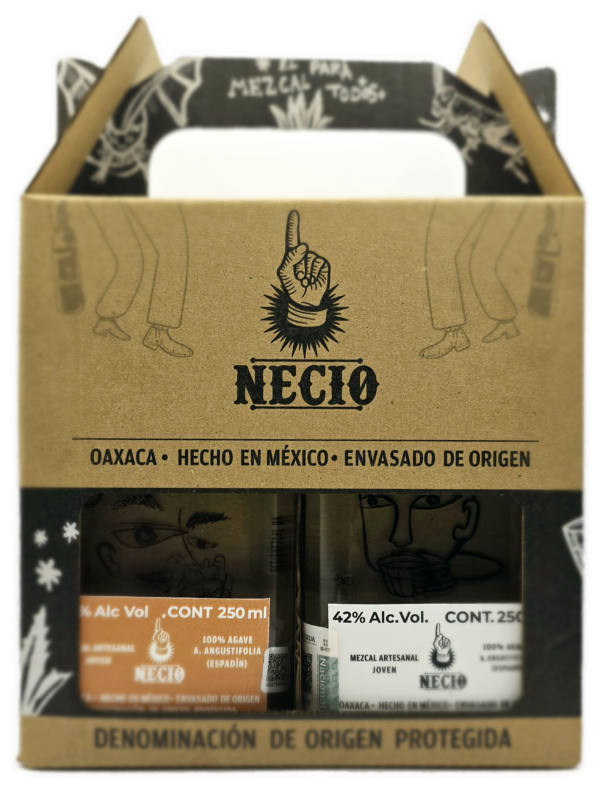 Necio Box Lunch 4 Variedades de Mezcales Artesanales de 250 ml